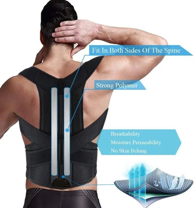 Metal Rods Adjustable Back Support Belt